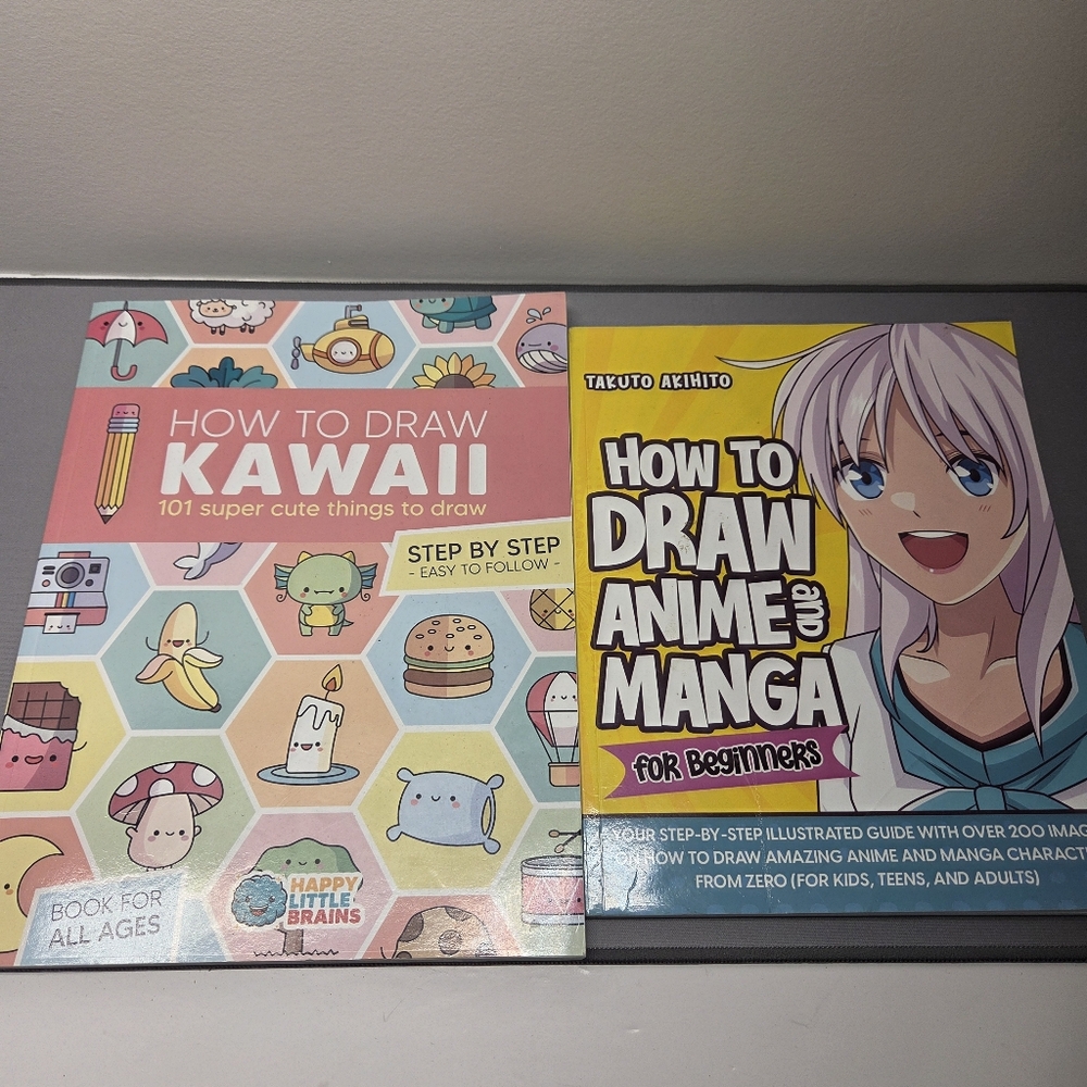 2 Drawing Books: How To Draw Anime And Manga & How To Draw Kawaii